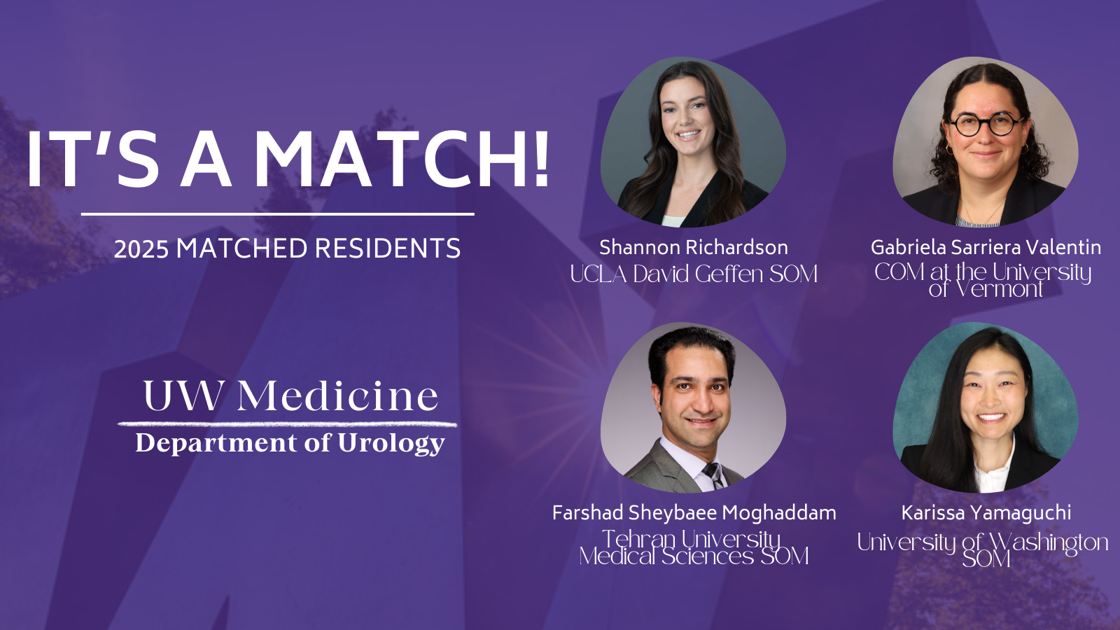 2025 UW Urology Residency Match Graphic