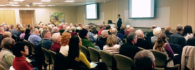 Image of residents presenting research