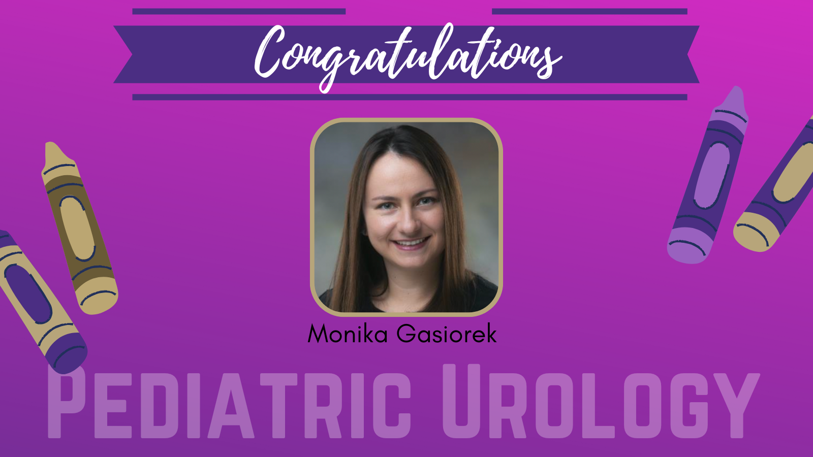 Match Day Announcement Monika Gasiorek